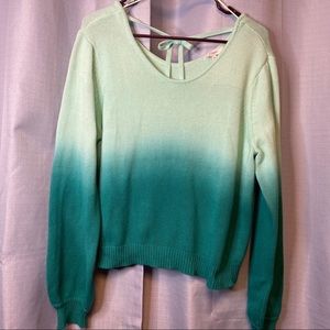 Candies | Crop Sweater Blue Teal Ombré NWT